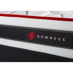 Ensemble matelas ressorts ensaches et memoire de forme et sommier kit blanc