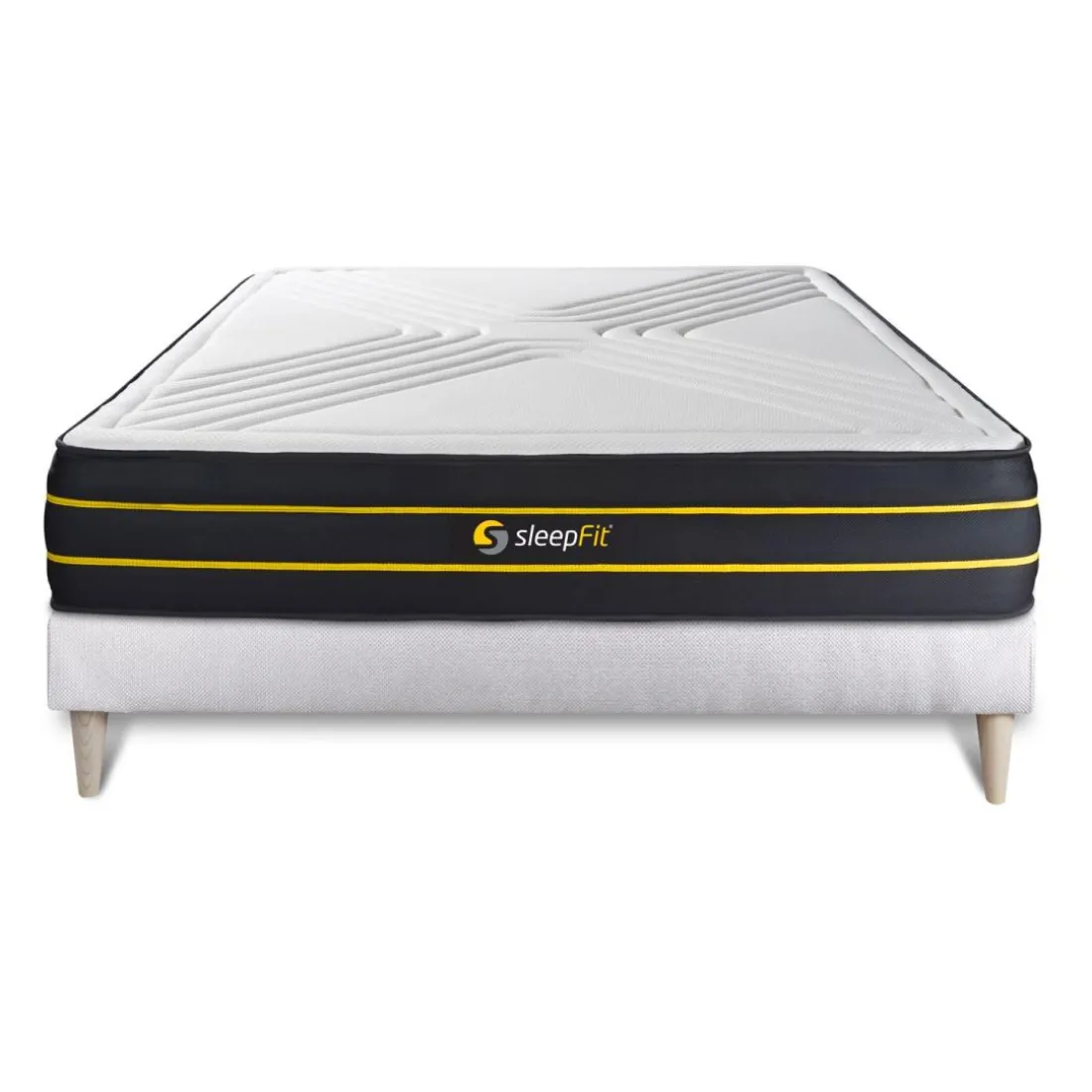Ensemble sommier matelas ULTRA micro ressorts ensaches et memoire de forme