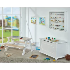 Ensemble table et bancs enfant en bois - HINNA