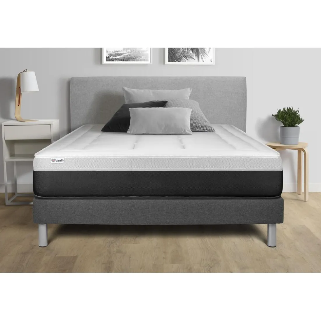 Ensemble VITAL FORM sommier Kit gris