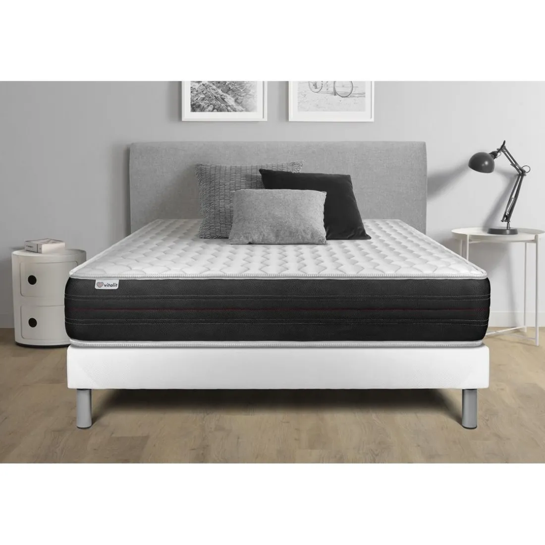 Ensemble VITALSPRING sommier Kit blanc