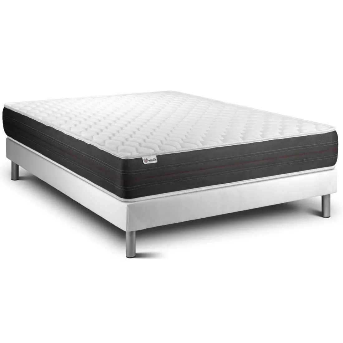 Ensemble VITALSPRING sommier Kit blanc