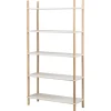 Etagere Bibliotheque Scandinave Moderne de 5 Niveaux Bois AUCKLAND-BLANC