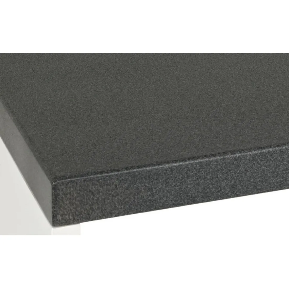 Etagère à 3 compartiments blanc avec plateaux décor granit