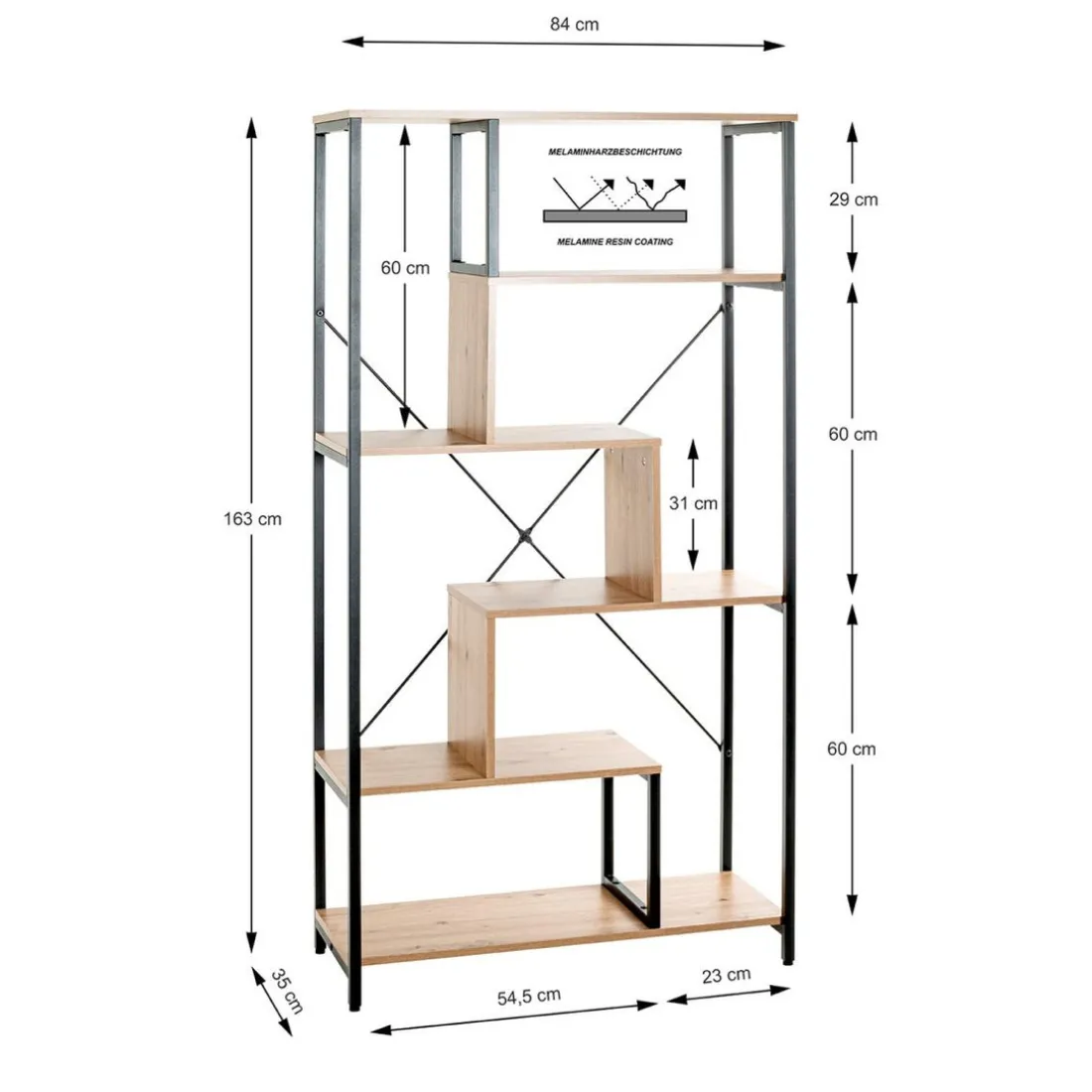 Etagère 6 compartiments design