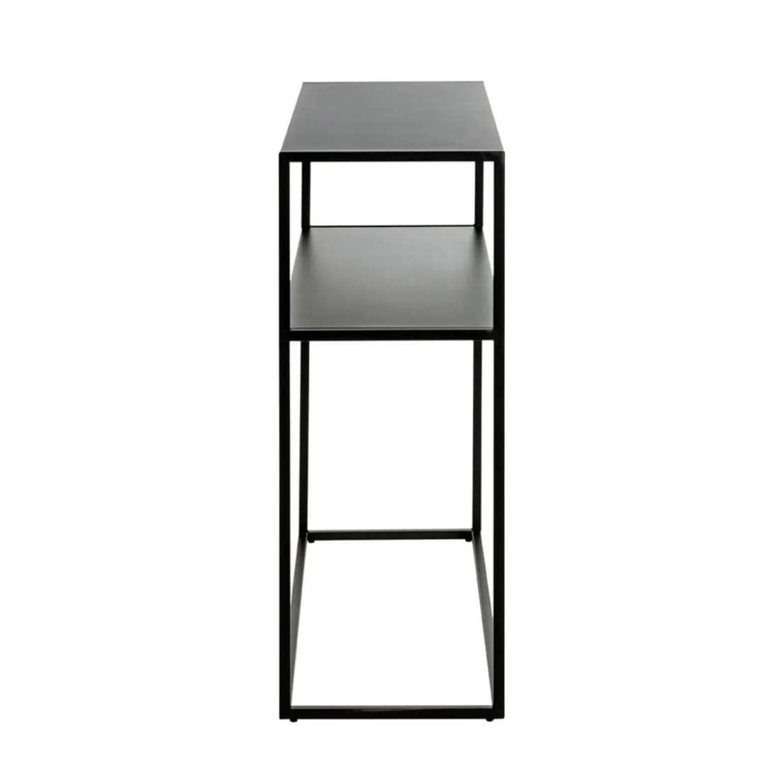 Etagère à deux niveaux en métal noir