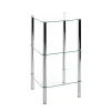 Etagère 3 niveaux plateau verre transparent