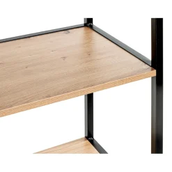 Etagère 5 niveaux plateaux décor chène
