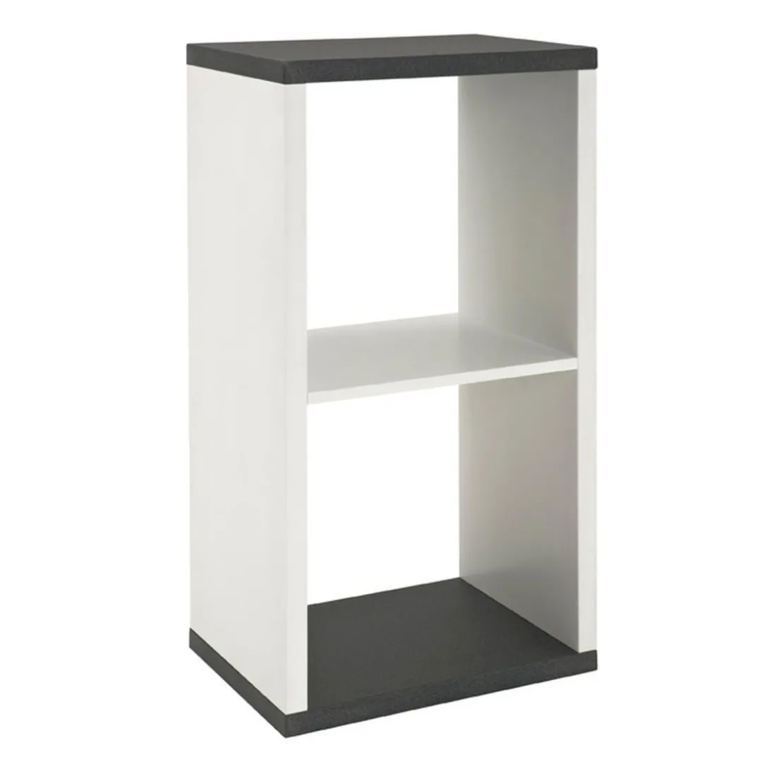 Etagère deux niveaux blanc avec plateaux décor granit