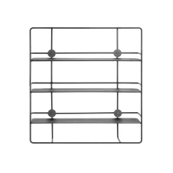 Etagère murale en métal à 3 niveaux noire