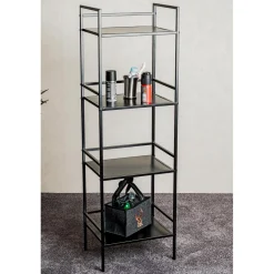 Etagère quatre niveaux en métal noir