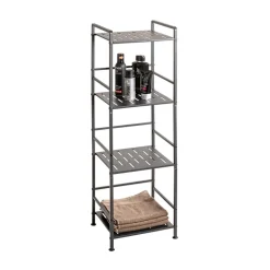 Etagères en métal peint époxy anthracite