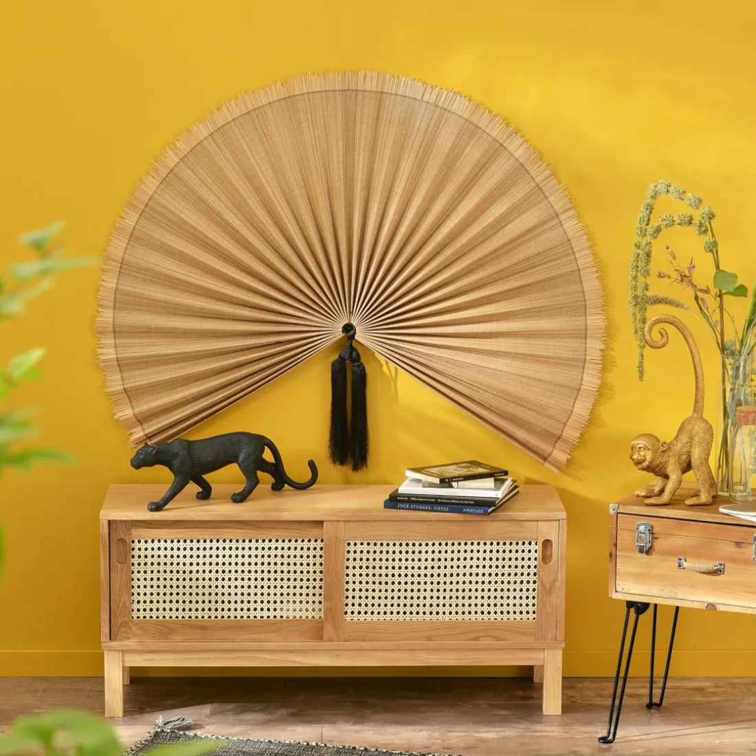 Eventail Décoratif FAN Beige Naturel