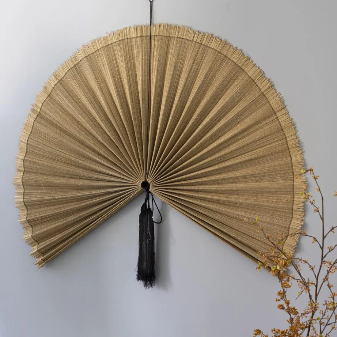 Eventail Décoratif FAN Beige Naturel