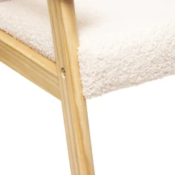 Fauteuil Basile Ecru Blanc