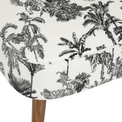 Fauteuil bois et hévéa noir et blanc