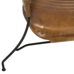 Fauteuil Cuir HOPER Cognac