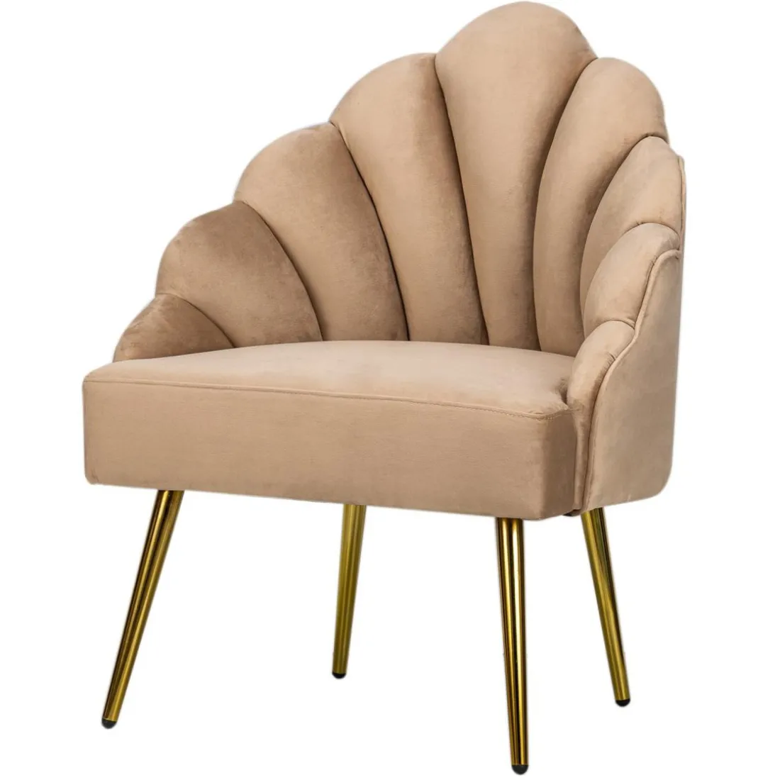 Fauteuil de Salon Design Pieds Métal BOLGE-BEIGE