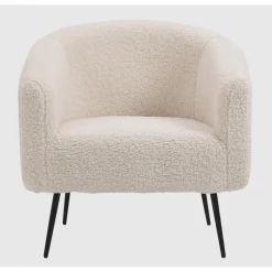 Fauteuil de salon design en Laine Blanc
