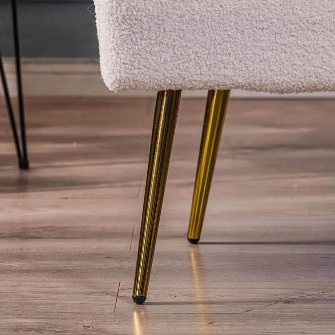 Fauteuil de Salon Design Pieds Metal BOLGE-BLANC