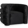 Fauteuil design Dossipa Tissu texturé Noir