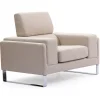 Fauteuil Design Tissu Beige BATO