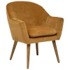 Fauteuil en hévéa ocre