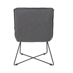 Fauteuil en tissu gris foncé