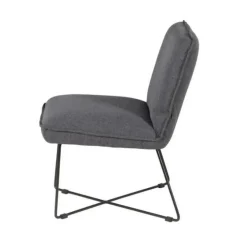Fauteuil en tissu gris foncé