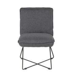 Fauteuil en tissu gris foncé
