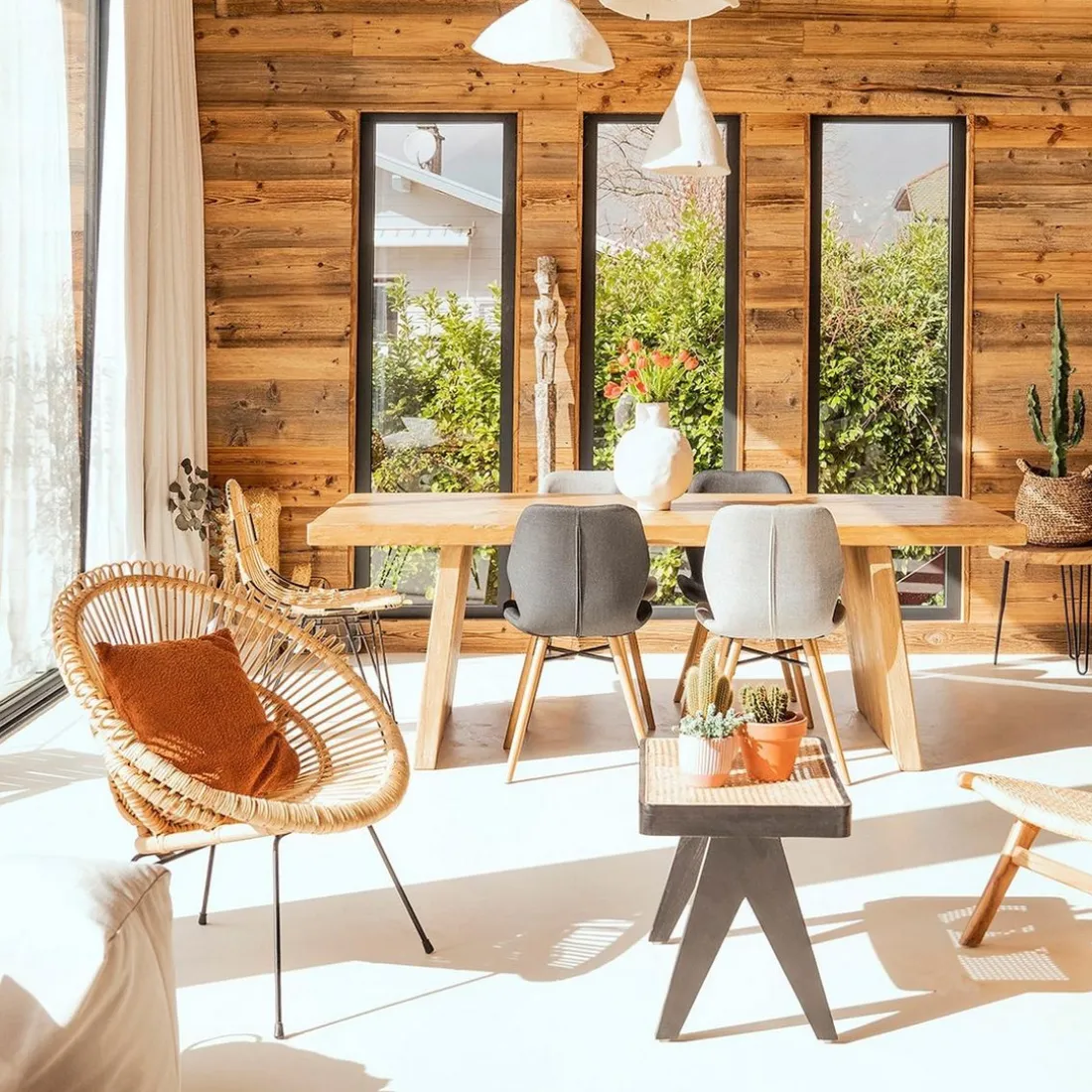 Fauteuil Ethnique Rotin Naturel ATOZZA