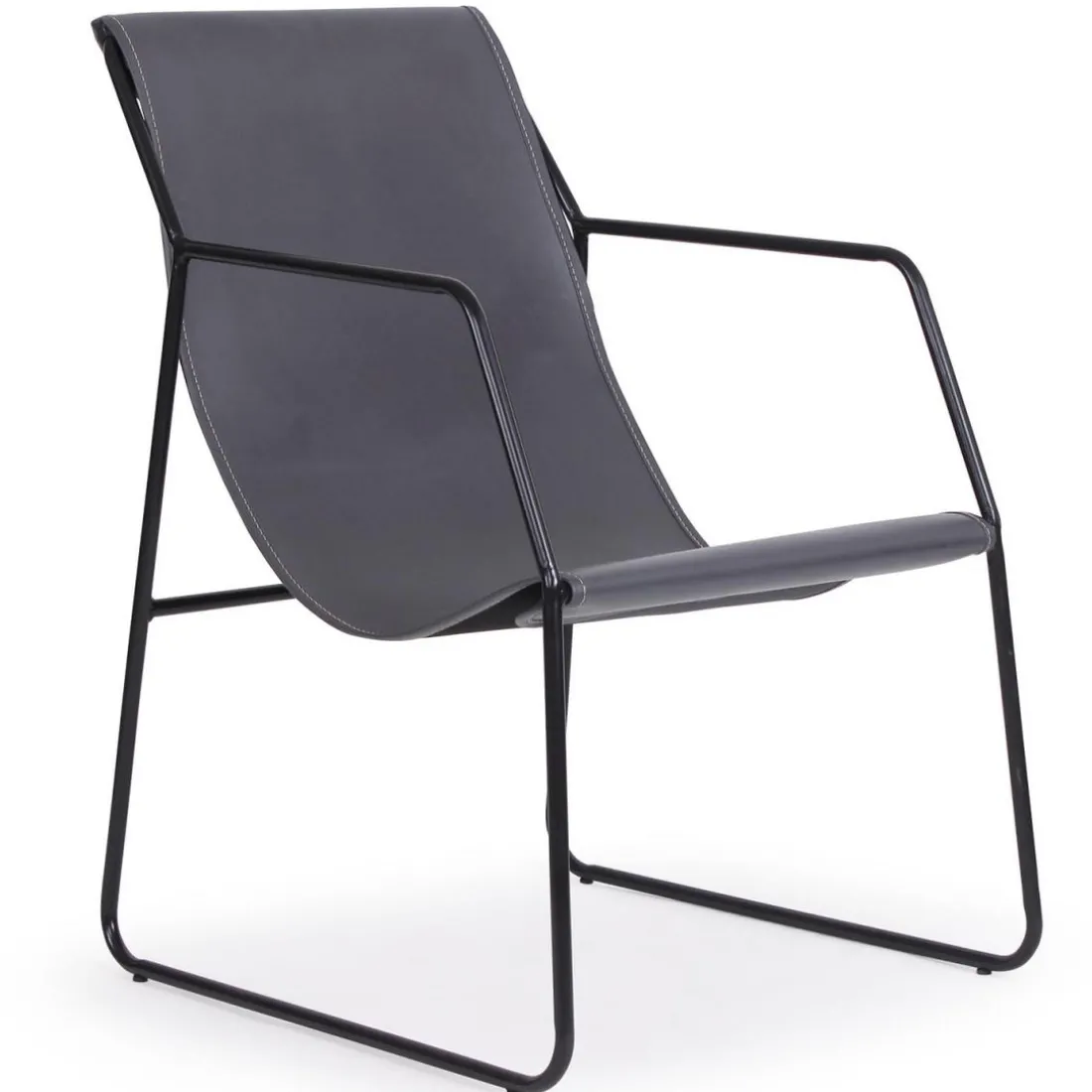 Fauteuil Gris et Piètement Or PANEL