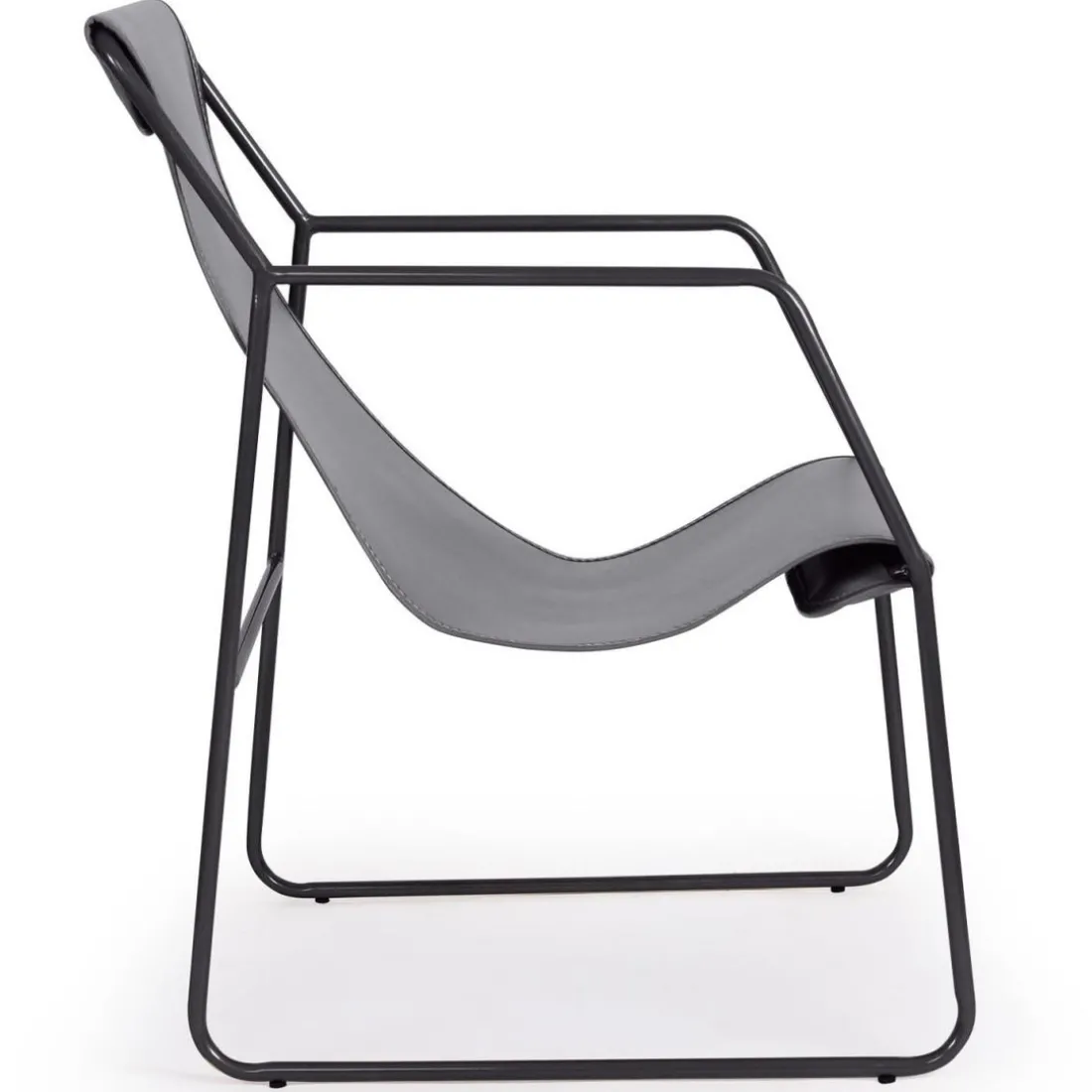 Fauteuil Gris et Piètement Or PANEL