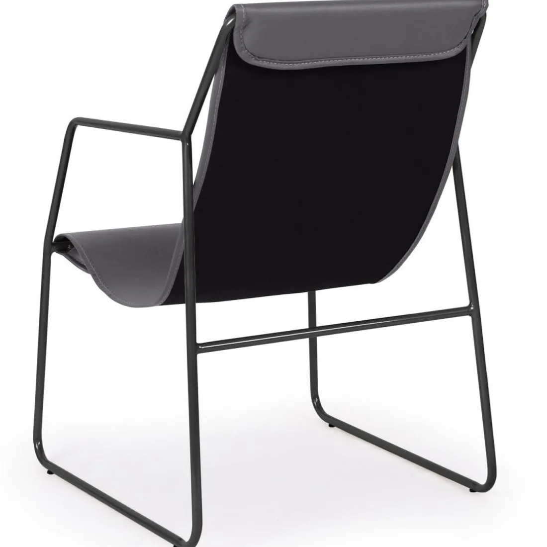 Fauteuil Gris et Piètement Or PANEL