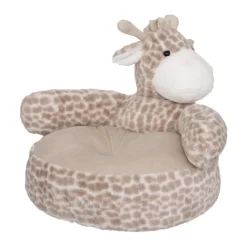 Fauteuil peluche girafe gris