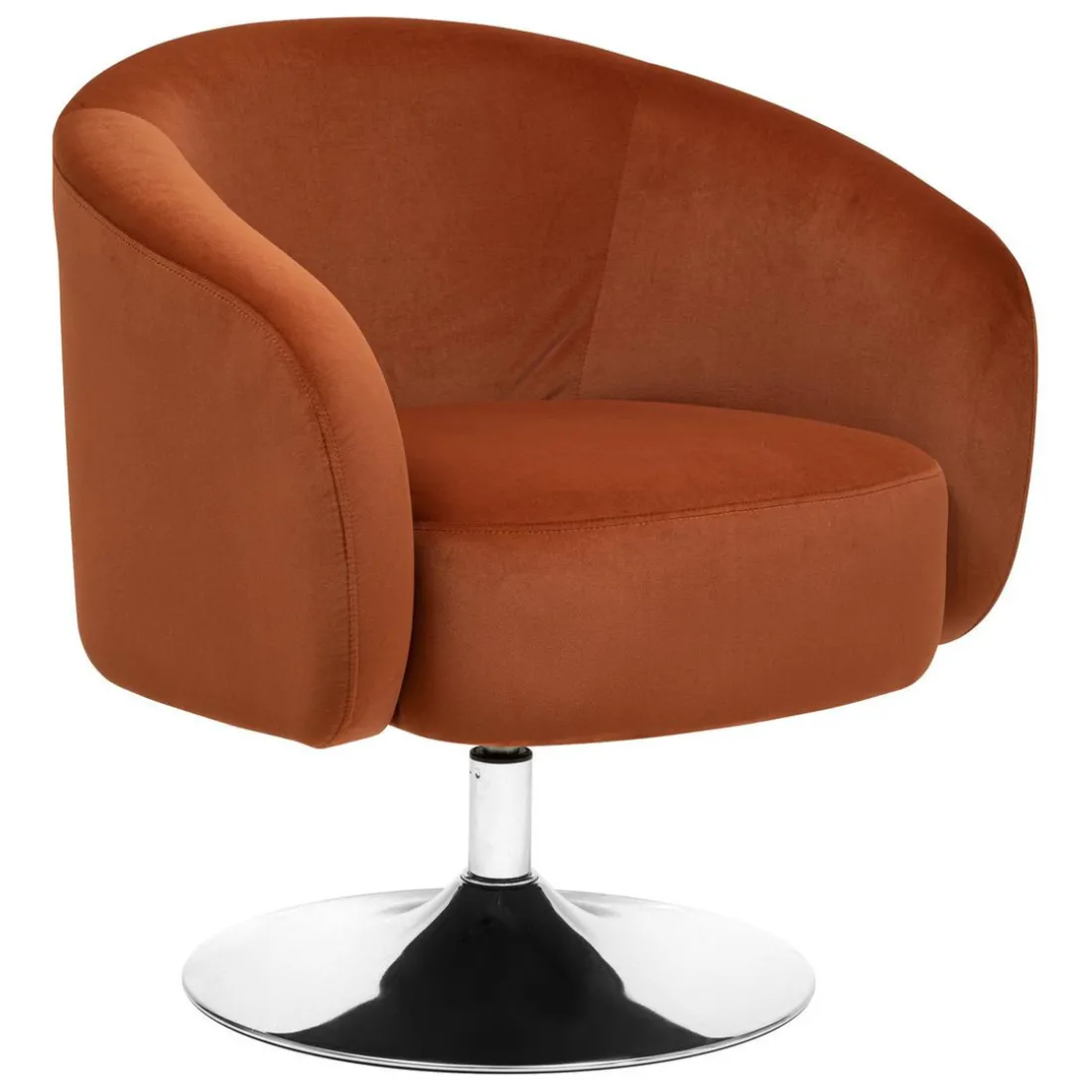 Fauteuil pivotant velours ambre EDITH