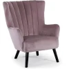 Fauteuil scandinave en Velours Rose