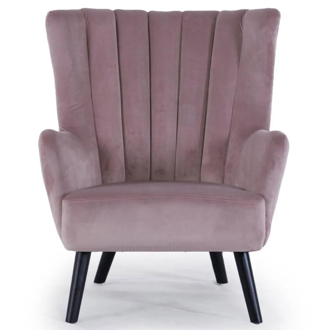 Fauteuil scandinave en Velours Rose