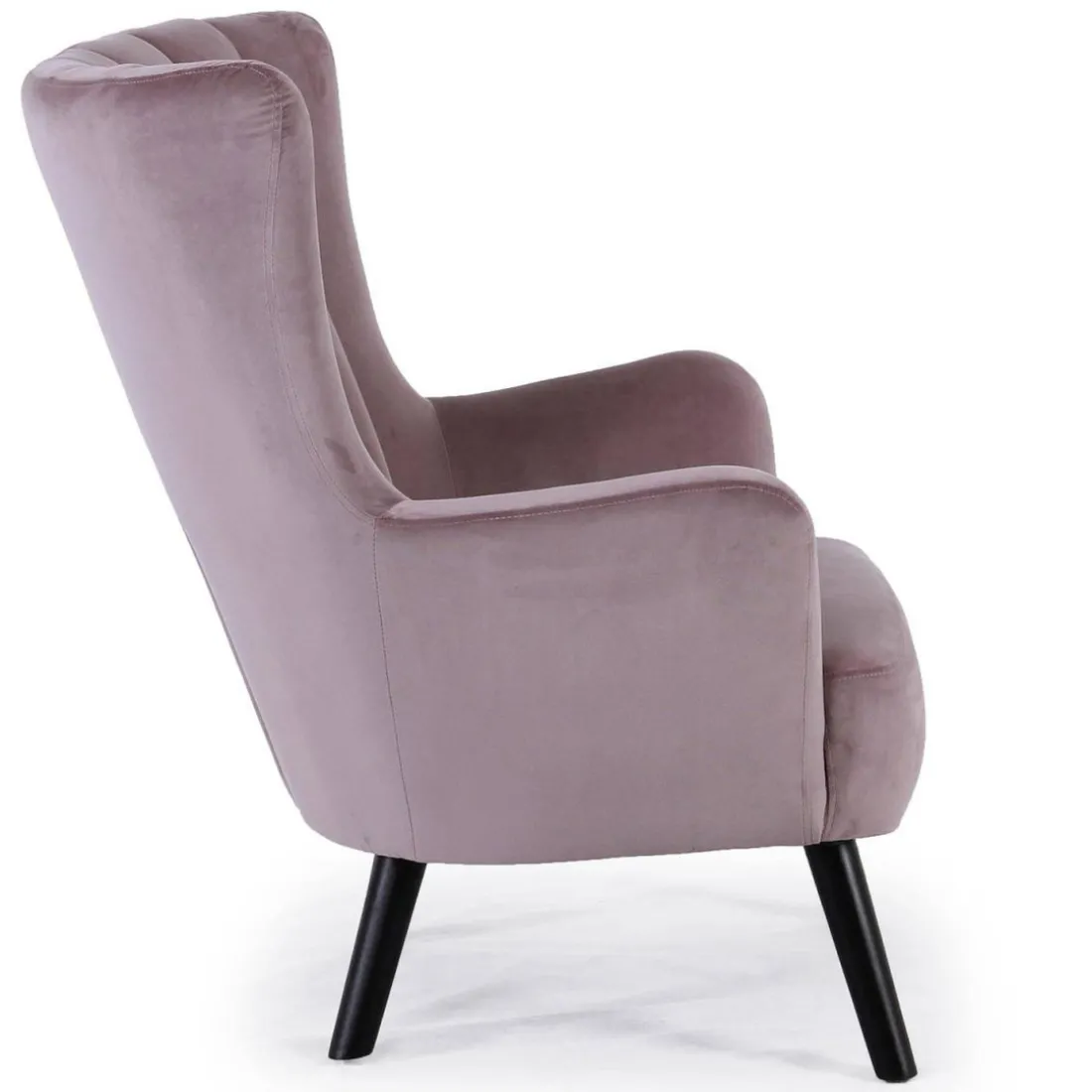 Fauteuil scandinave en Velours Rose