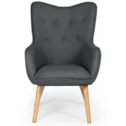 Fauteuil scandinave KLARYS Tissu Gris foncé