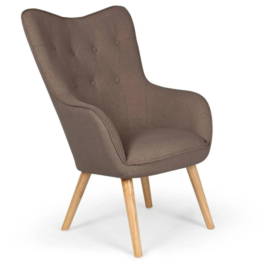 Fauteuil scandinave Tissu Taupe
