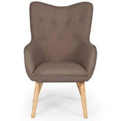 Fauteuil scandinave Tissu Taupe