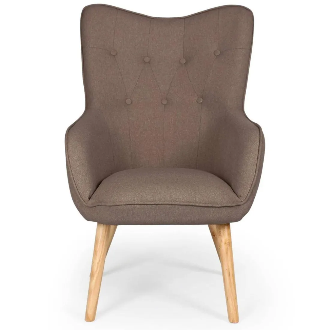 Fauteuil scandinave Tissu Taupe