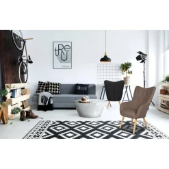 Fauteuil scandinave Tissu Taupe