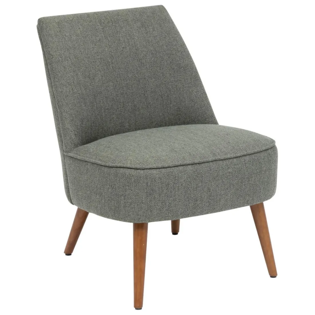 Fauteuil tissu et pieds en bois