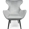 Fauteuil Velours Argent SHEEP