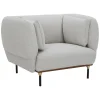 Fauteuil Velours ISEE Gris Clair