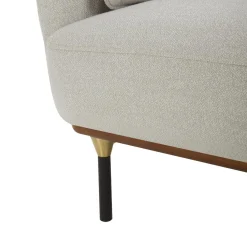 Fauteuil Velours ISEE Gris Clair