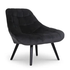 Fauteuil Velours Noir