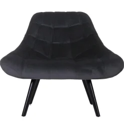 Fauteuil Velours Noir